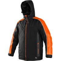 Pánská zimní bunda CXS BRIGHTON, černo-oranžová, velikost 4XL