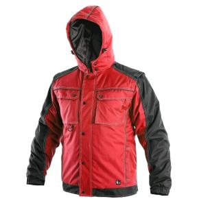 Pánská zimní bunda CXS IRVINE červeno-černá, vel. M