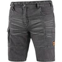 Pánské jeans kraťasy CXS MURET, šedo-černé, vel. 46