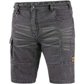 Pánské jeans kraťasy CXS MURET, šedo-černé, vel. 48