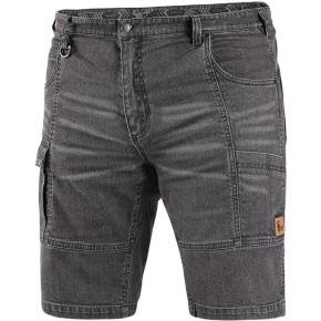 Pánské jeans kraťasy CXS MURET, šedo-černé, vel. 60