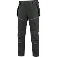 Pánské pracovní kalhoty CXS LEONIS, černé s šedými doplňky, vel. 48
