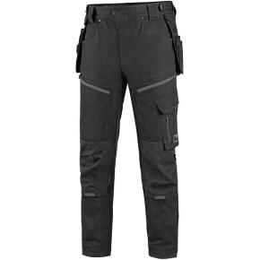 Pánské pracovní kalhoty CXS LEONIS, černé s šedými doplňky, vel. 50