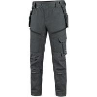 Pánské pracovní kalhoty CXS LEONIS, šedé s černými doplňky, vel. 46