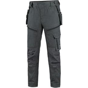 Pánské pracovní kalhoty CXS LEONIS, šedé s černými doplňky, vel. 46