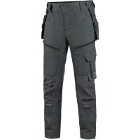 Pánské pracovní kalhoty CXS LEONIS, šedé s černými doplňky, vel. 48