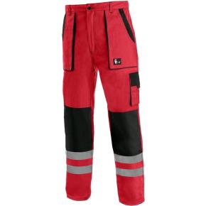 Pánské pracovní kalhoty CXS LUXY BRIGHT červeno-černé, vel. 46