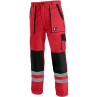 Pánské pracovní kalhoty CXS LUXY BRIGHT červeno-černé, vel. 50