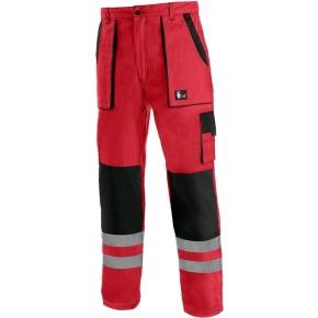 Pánské pracovní kalhoty CXS LUXY BRIGHT červeno-černé, vel. 56