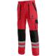 Pánské pracovní kalhoty CXS LUXY BRIGHT červeno-černé, vel. 60