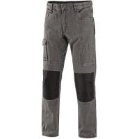Pánské pracovní kalhoty jeans CXS Nimes III, šedo-černé, vel. 46