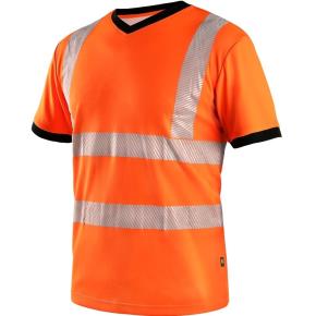 Pánské reflexní tričko CXS Ripon s krátkým rukávem, oranžovo černé, vel. 2XL