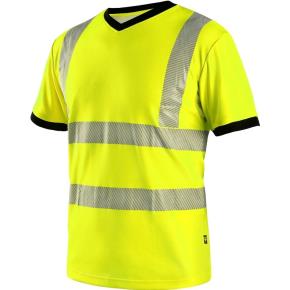 Pánské reflexní tričko CXS Ripon s krátkým rukávem, žluto černé, vel. 2XL