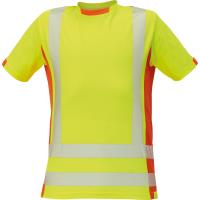 Pánské reflexní triko Cerva Latton žluto-oranžové, vel. M