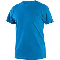 Pánské tričko CXS NOLAN s krátkým rukávem, azurově modré, vel. L
