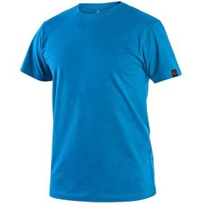 Pánské tričko CXS NOLAN s krátkým rukávem, azurově modré, vel. L