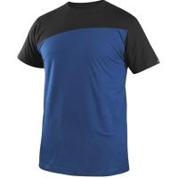 Pánské triko CXS OLSEN, krátký rukáv, modro-černé, vel. 2XL