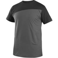 Pánské triko CXS OLSEN, krátký rukáv, tmavě šedo-černé, vel. 2XL