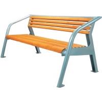 Parková lavička kombinace kov a dřevo, s opěradlem