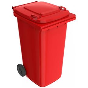 Plastová popelnice 240 l červená