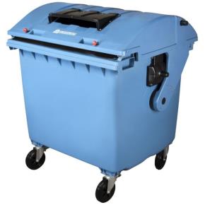 Plastový kontejner na odpad 1100 l modrý