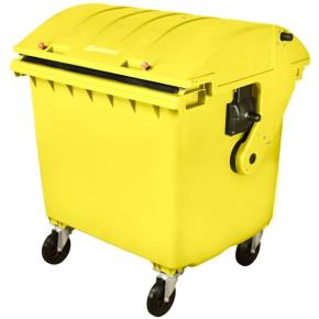 Plastový kontejner na odpad 1100 l žlutý