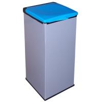 Plastový koš na tříděný odpad MONTI, víko modré - 90l