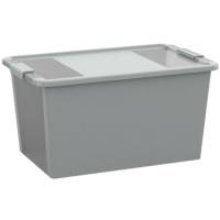 Plastový úložný box KETER Bi Box L s víkem 40l, šedý