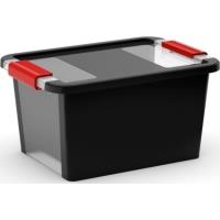 Plastový úložný box KETER Bi Box S s víkem 11l, černý