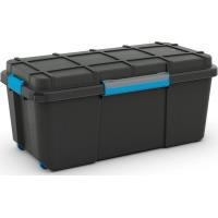 Plastový úložný box KETER Scuba Box L s víkem 80l, černý