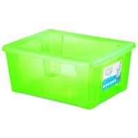 Plastový úložný box Stefanplast Visualbox XL - zelený 15l