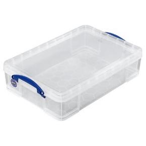 Plastový úložný REALLY USEFUL box transparentní 10,5l s víkem