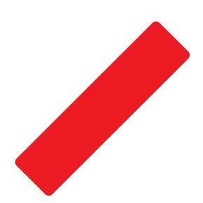 Podlahové samolepicí značení tvar PRUH červený - 10 ks
