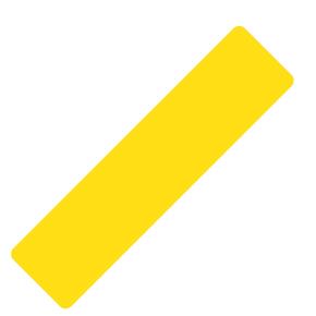 Podlahové samolepicí značení tvar PRUH žlutý - 10 ks