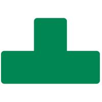 Podlahové samolepicí značení tvar T zelené - 10 ks