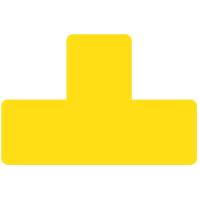 Podlahové samolepicí značení tvar T žluté - 10 ks