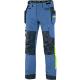 Pracovní kalhoty CXS NAOS modré, HV žluté doplňky, vel. 46