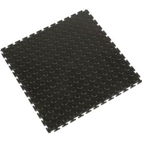 Průmyslová PVC dlaždicová podlahovina COBA Tough Lock černá 0,5 x 0,5m x 5mm