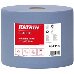 Průmyslové papírové utěrky v roli KATRIN L2 blue dvouvrstvé - 2ks