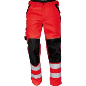 Reflexní kalhoty Cerva KNOXFIELD HI-VIS červené vel. 50
