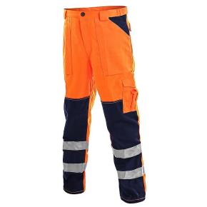 Reflexní kalhoty CXS NORWICH do pasu oranžovo-modré, vel. 46