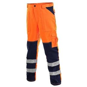 Reflexní kalhoty CXS NORWICH do pasu oranžovo-modré, vel. 52