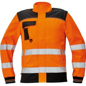 Reflexní pracovní bunda 2v1 Cerva KNOXFIELD HV oranžová vel. 56