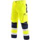 Reflexní pracovní kalhoty CXS CARDIFF žluté, vel. 2XL