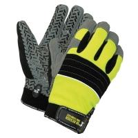 Reflexní pracovní rukavice Cerva OS 1st Grip černá/žlutá vel. 9