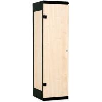 Šatní skříňka 1-dveřová, 1525 x 420 x 500 mm - lamino/kov