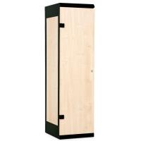 Šatní skříňka 1-dveřová, 1750 x 420 x 500 mm - lamino/kov