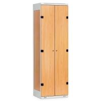 Šatní skříňka 2-dveřová, 1750 x 600 x 500 mm - lamino/kov