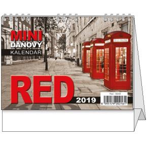 Stolní daňový kalendář Red mini 2019