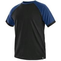 Tričko s krátkým rukávem CXS OLIVER černo-modré vel. L